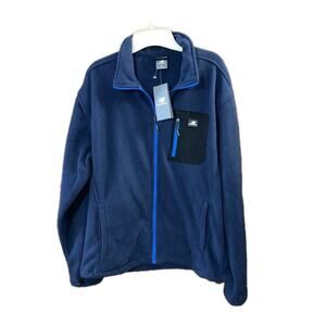 New Balance Men's Fleece Jacket Sz M New Blue Full Zip Outdoor Warm Cozy